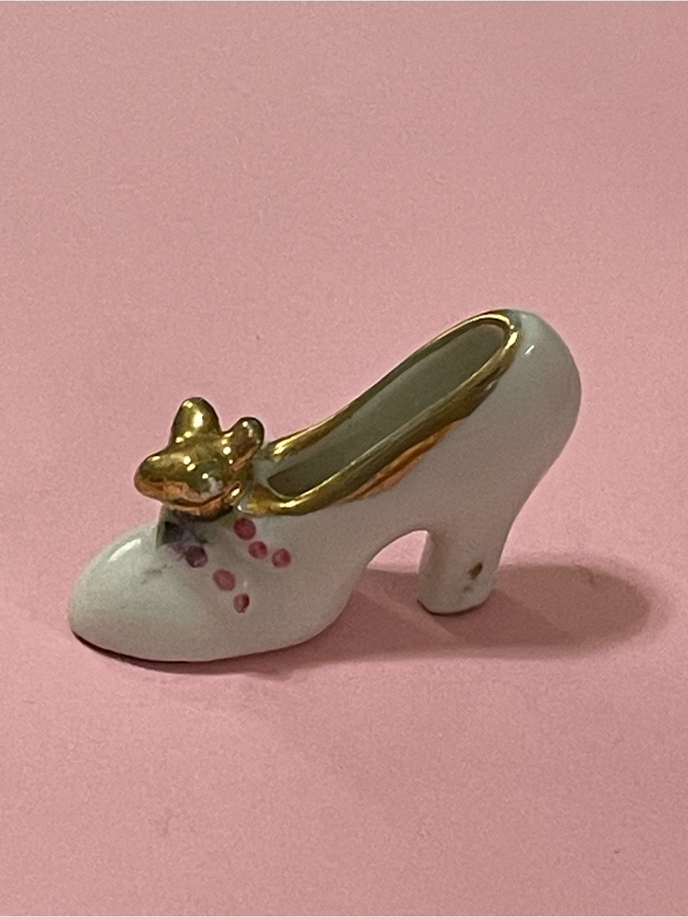 Vintage Porcelain Miniature Shoe Figurine #9940
